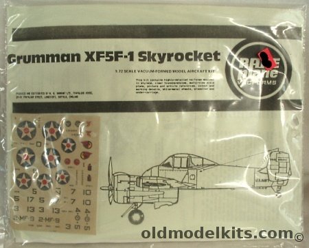 Rareplane 1/72 Grumman XF5F-1 Skyrocket with Metal Details and Decals - (XF5F1) plastic model kit